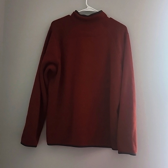 Koppen men's burnt orange quarter zip pullover - Picture 2 of 4